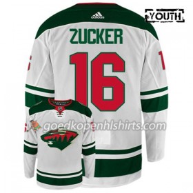 Minnesota Wild JASON ZUCKER 16 Adidas Wit Authentic Shirt - Kinderen